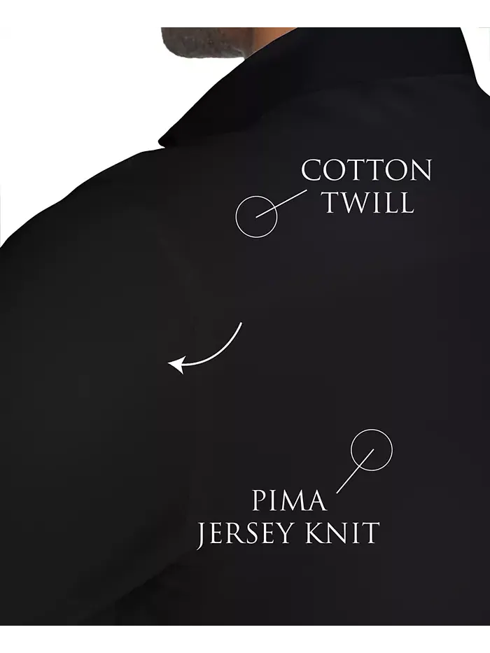 Мужская однотонная гибридная рубашка Slim Fit с длинным рукавом, легкая в уходе MICHELSONS OF LONDON — изображение 3 из 7