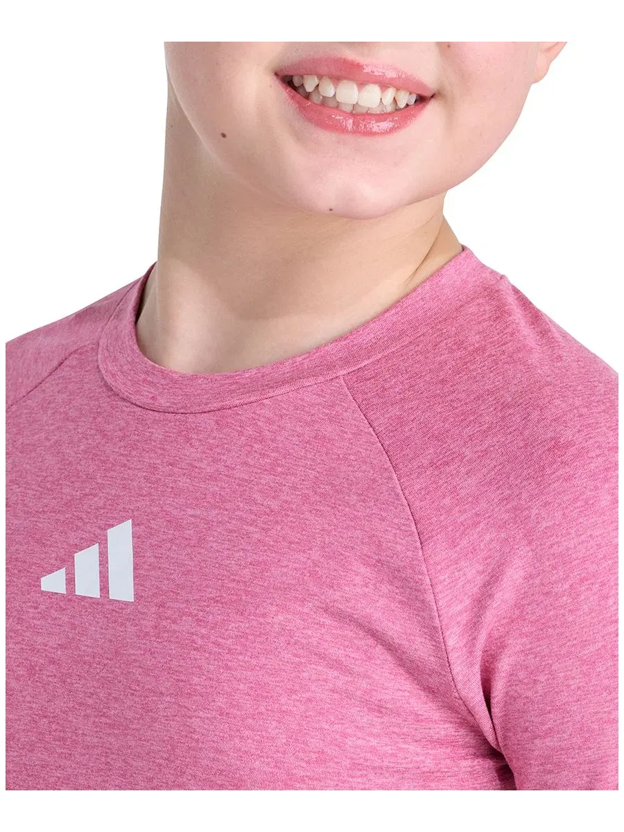 Футболка с длинным рукавом и реглан-рукавами, слим-фит adidas, Dual Magenta — изображение 3 из 4
