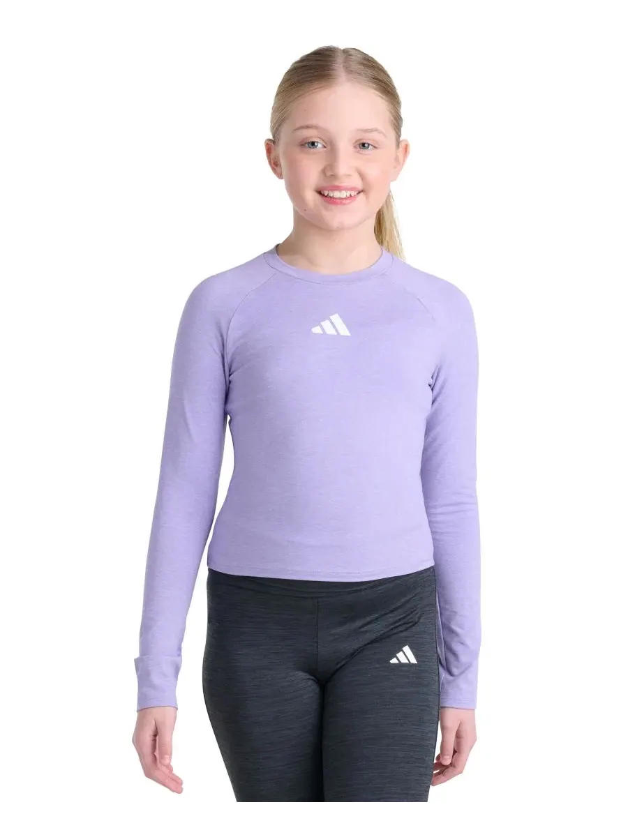 Детская футболка с длинным рукавом реглан, slim fit adidas