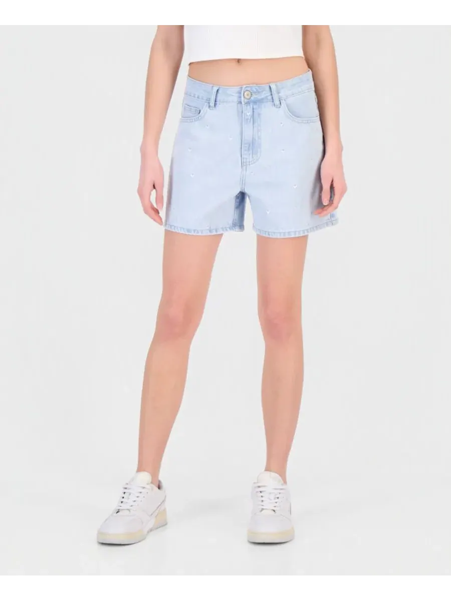 Джинсовые шорты с вышитыми сердечками для подростков Angel Jeans