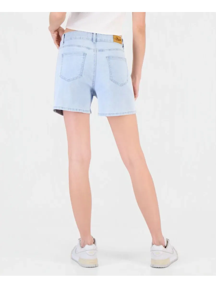 Джинсовые шорты с вышитыми сердечками для подростков Angel Jeans — изображение 2 из 4, светлая стирка