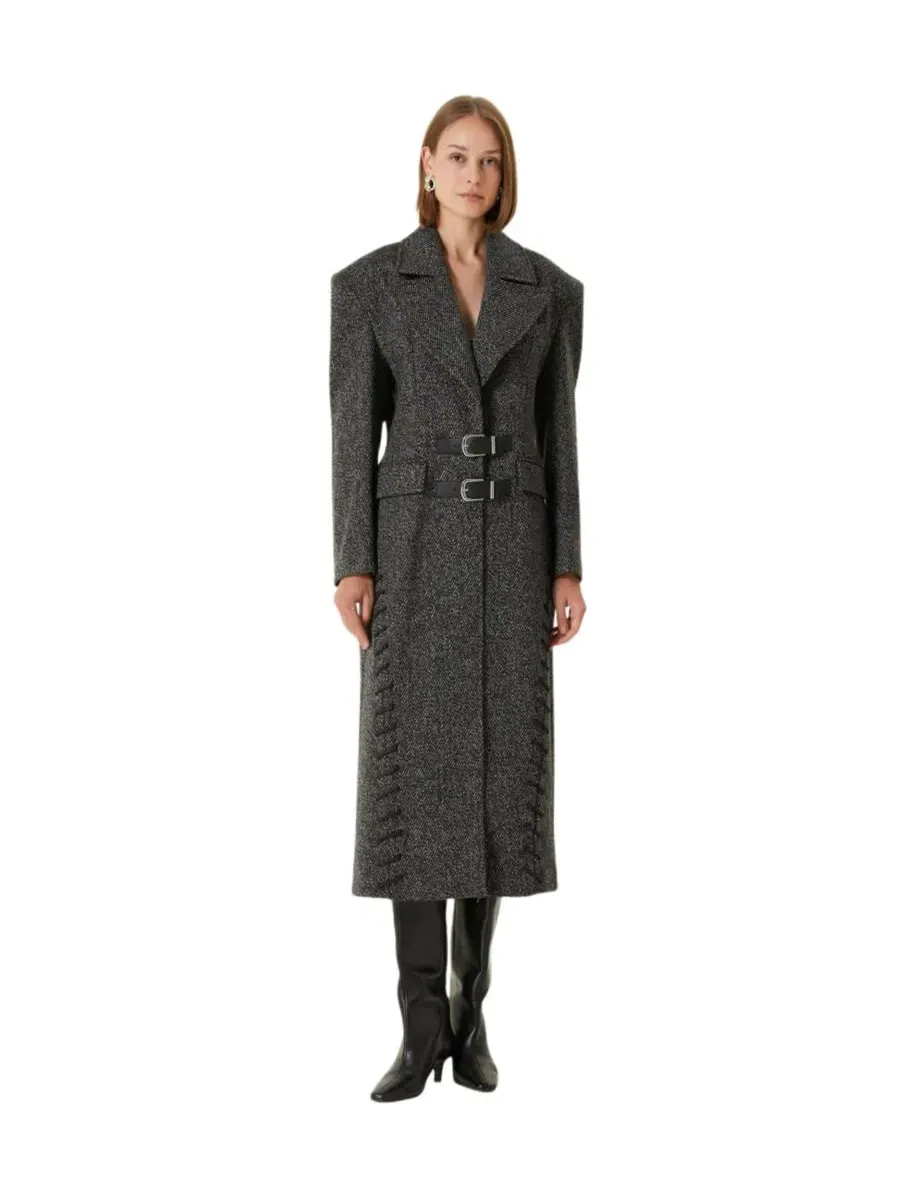 Женское пальто из шерсти с кашемиром с длинным рукавом, модель Overcoat PCFG