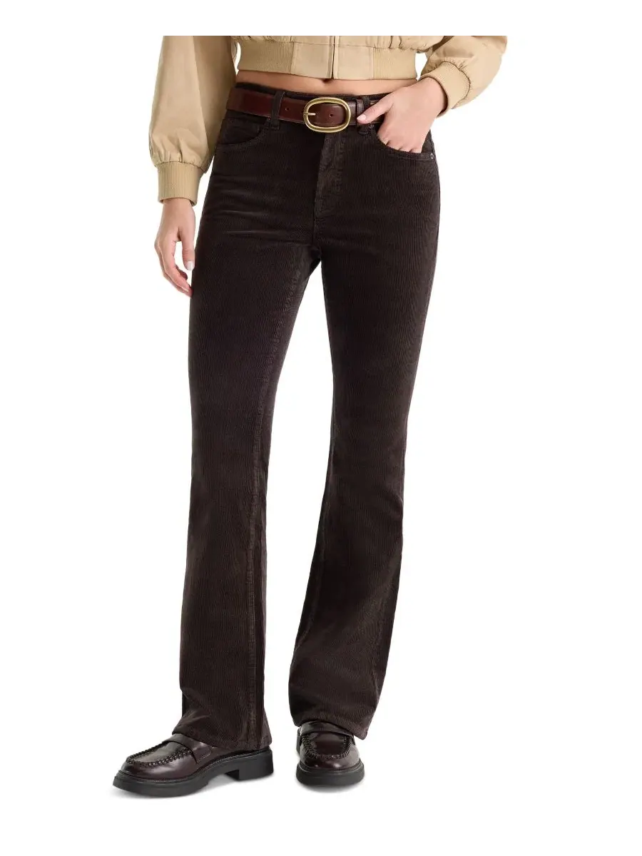 Джинсы-клеш с высокой посадкой Corduroy Good American