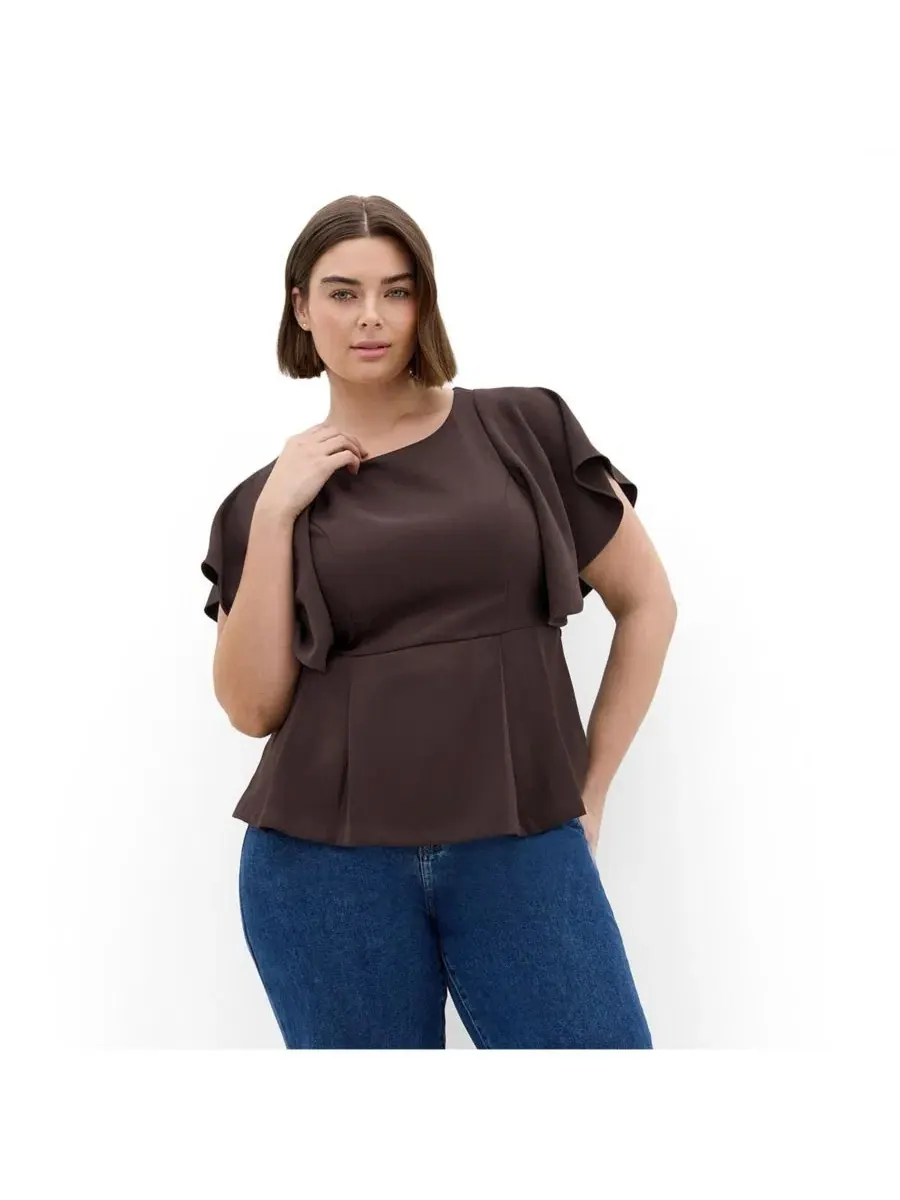 Блуза с пеплумом Cinched Peplum Top, City Chic