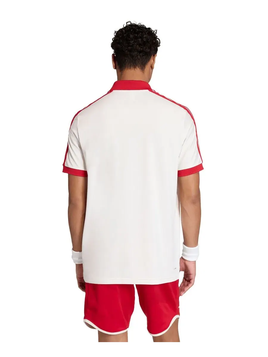Поло с коротким рукавом Heritage Men's Short-Sleeve Polo Shirt adidas — изображение 3 из 3, белый/красный