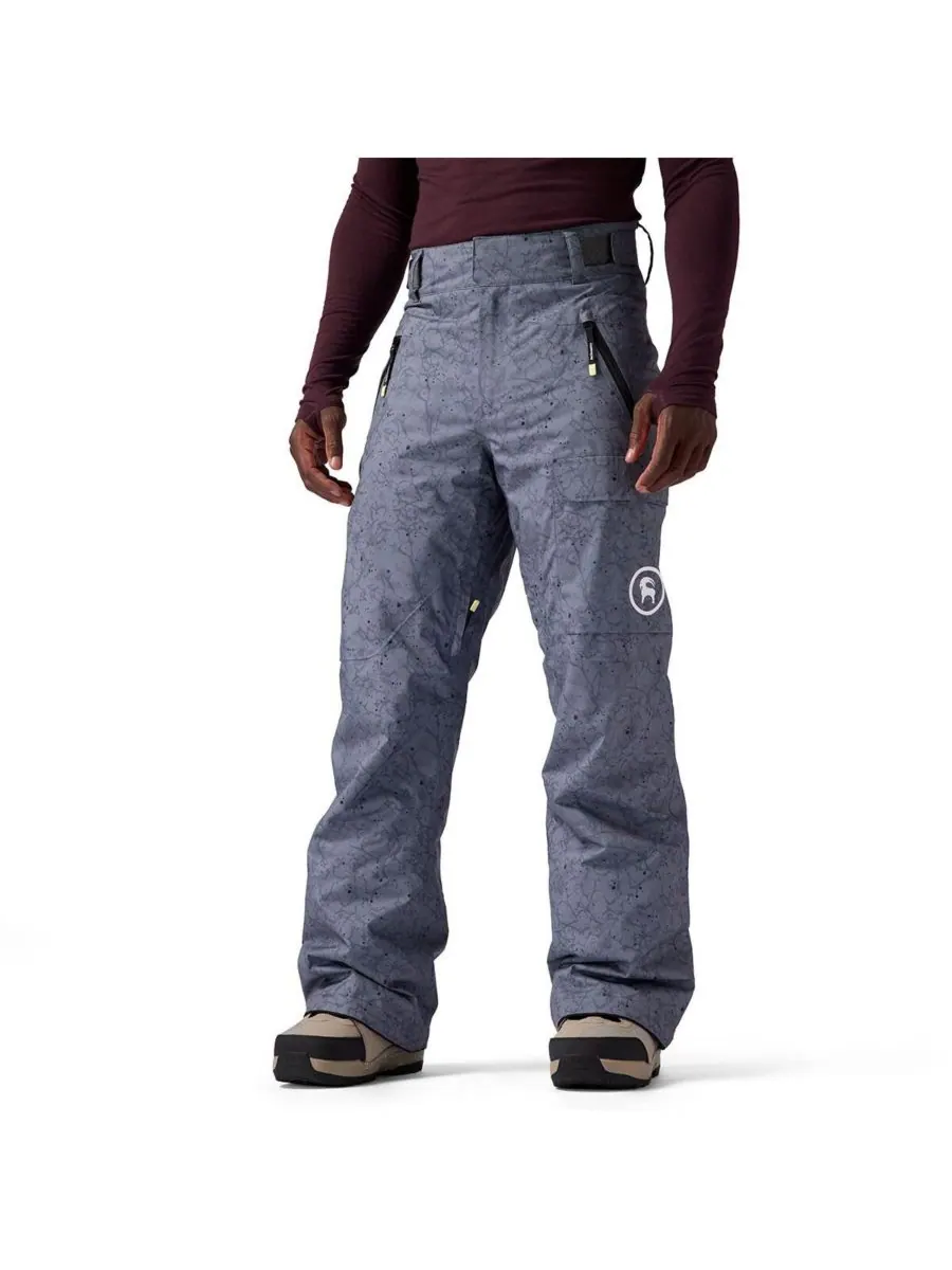 Мужские утепленные лыжные брюки CrestCruiser Backcountry, Turbulence zastrugi print