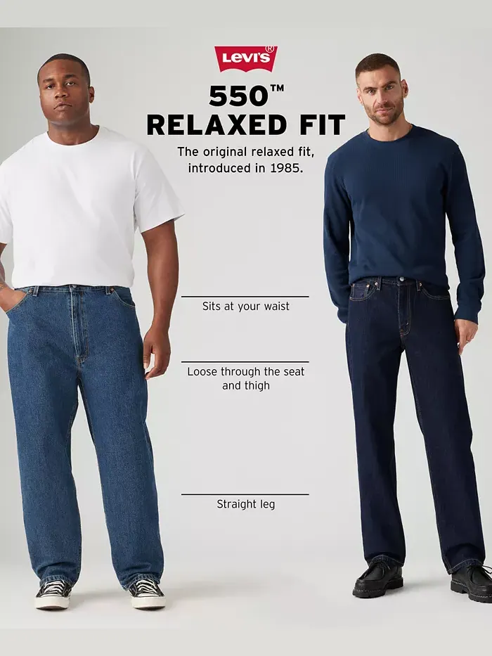 Мужские джинсы 550 свободного кроя Levi'S — изображение 6 из 6, черный