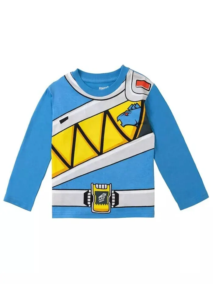 Комплект из 3 футболок для костюмированной вечеринки Blue Ranger Red Ranger Zach для маленьких — изображение 6 из 7