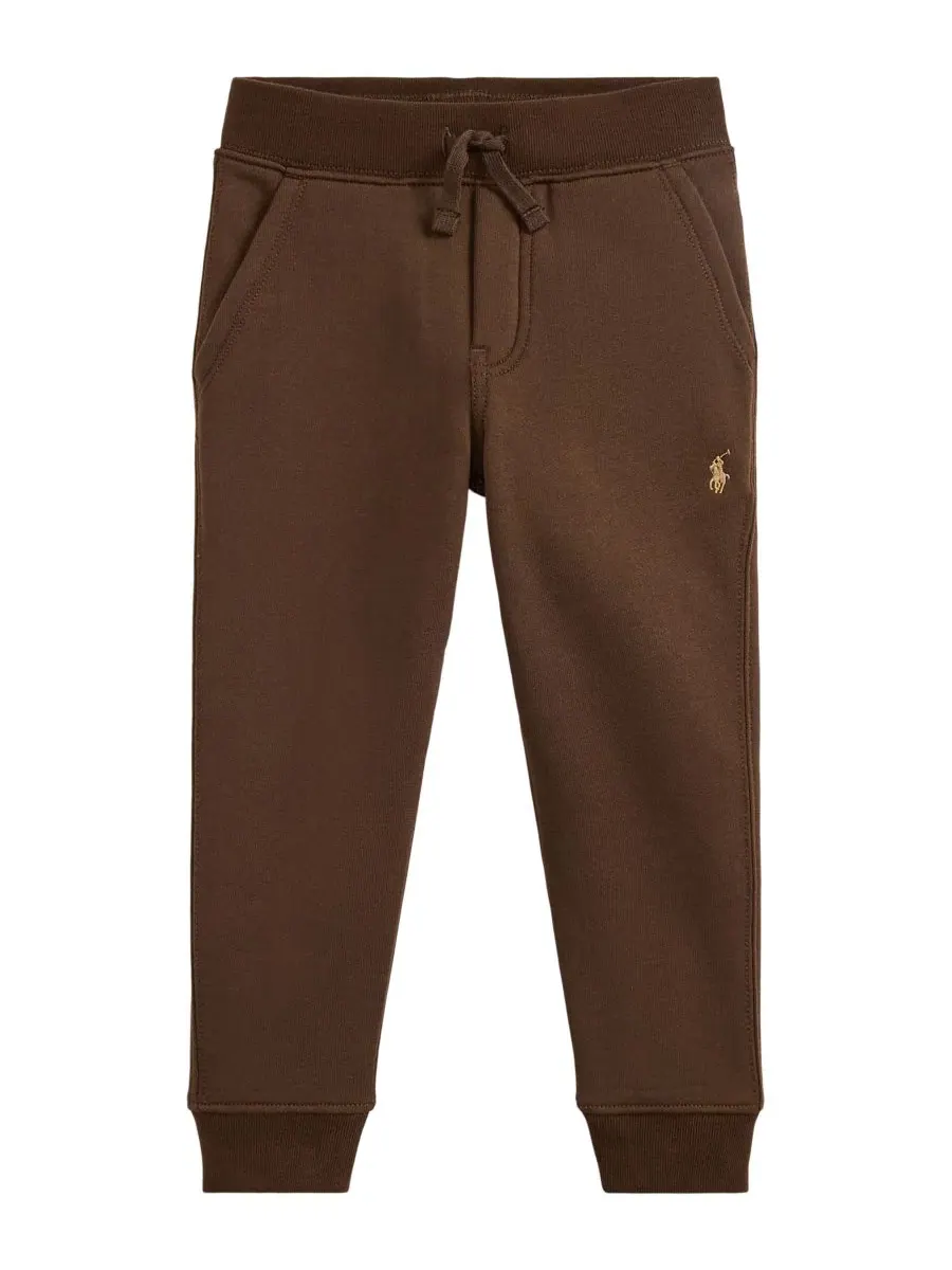 Флисовые брюки-джоггеры с утяжкой Polo Ralph Lauren — изображение 4 из 5, коричневый