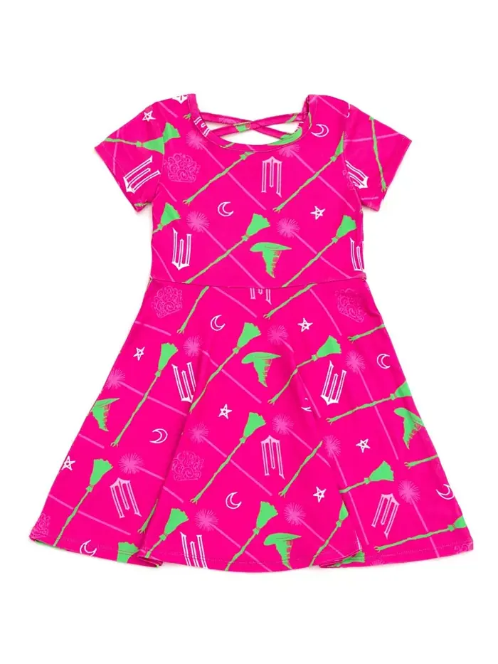Девочки 2 упаковки платьев-футляров Toddler Girls 2 Pack Skater Dresses Wicked — изображение 2 из 5, розовый/зеленый