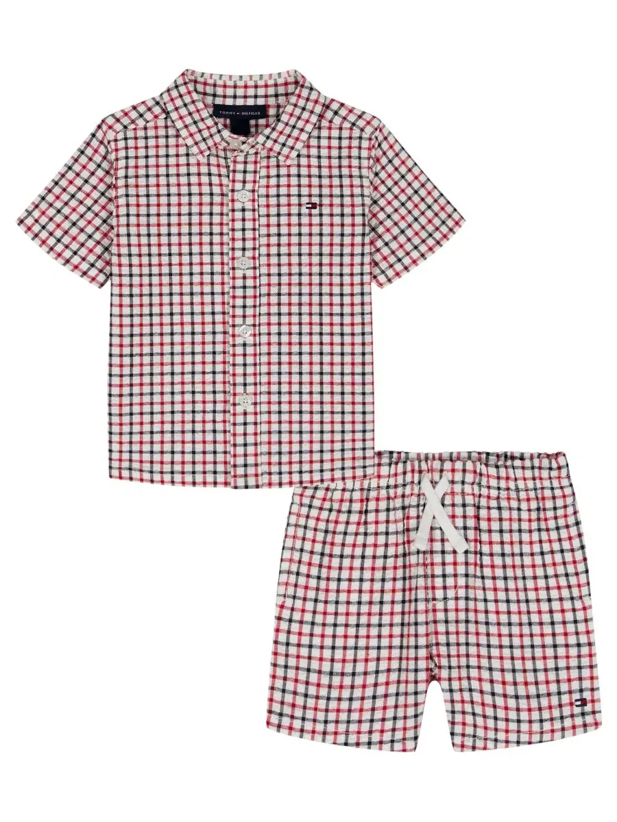 Комплект из рубашки и шорт с принтом в клетку Tommy Hilfiger — изображение 4 из 8