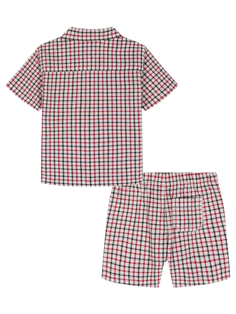 Комплект из рубашки и шорт с принтом в клетку Tommy Hilfiger — изображение 5 из 8
