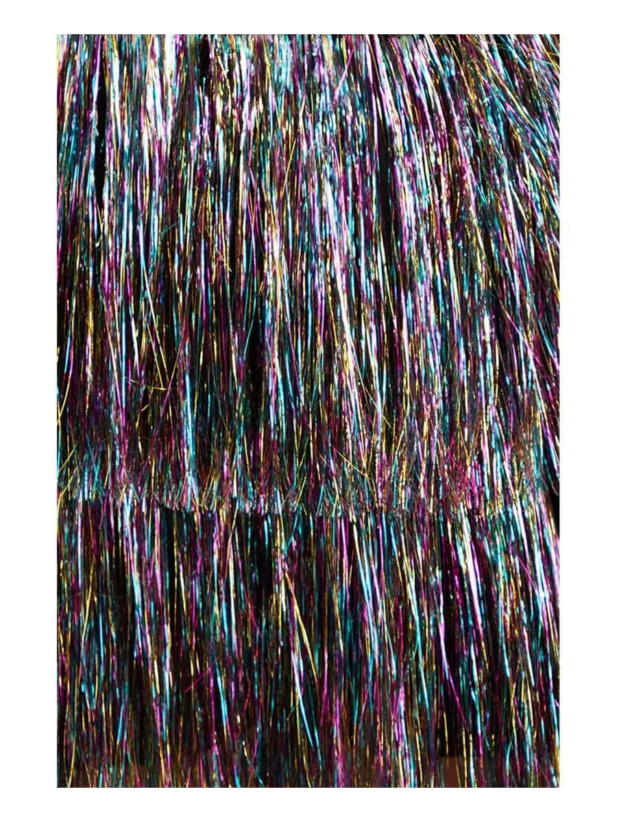 Шорты с бахромой Tinsel Tiered Nasty Gal — изображение 4 из 5, мульти