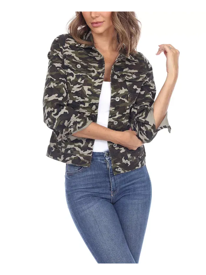 Женская джинсовая куртка Camo White Mark