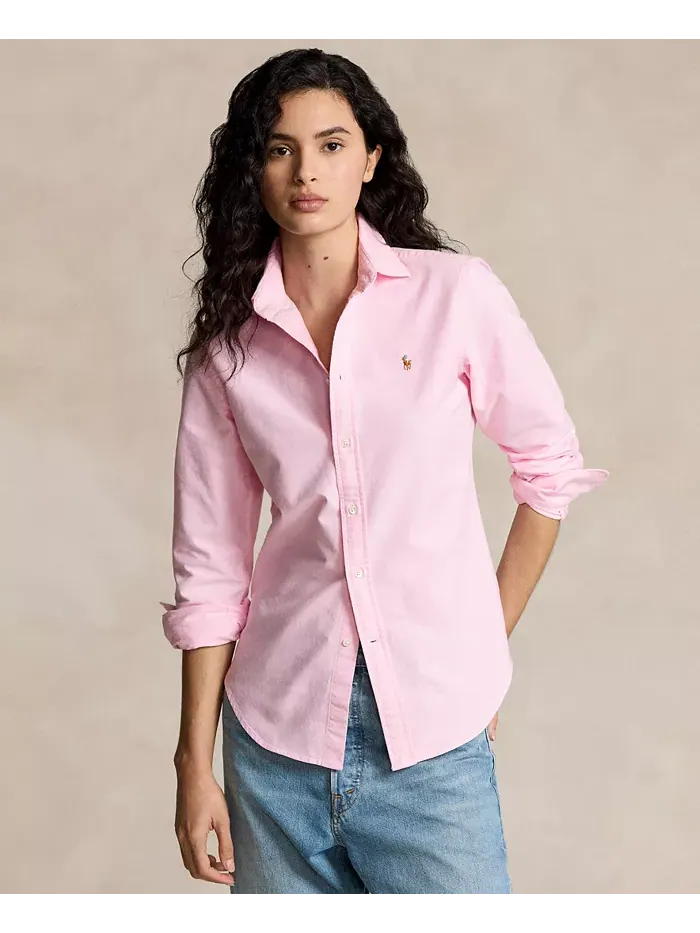 Женская облегающая полосатая рубашка Oxford Polo Ralph Lauren