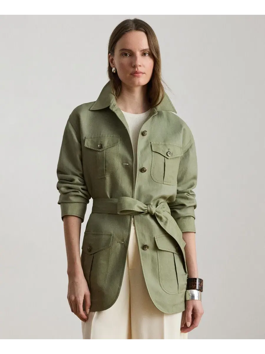 Женская твиловая куртка с отложным воротником Lauren Ralph Lauren