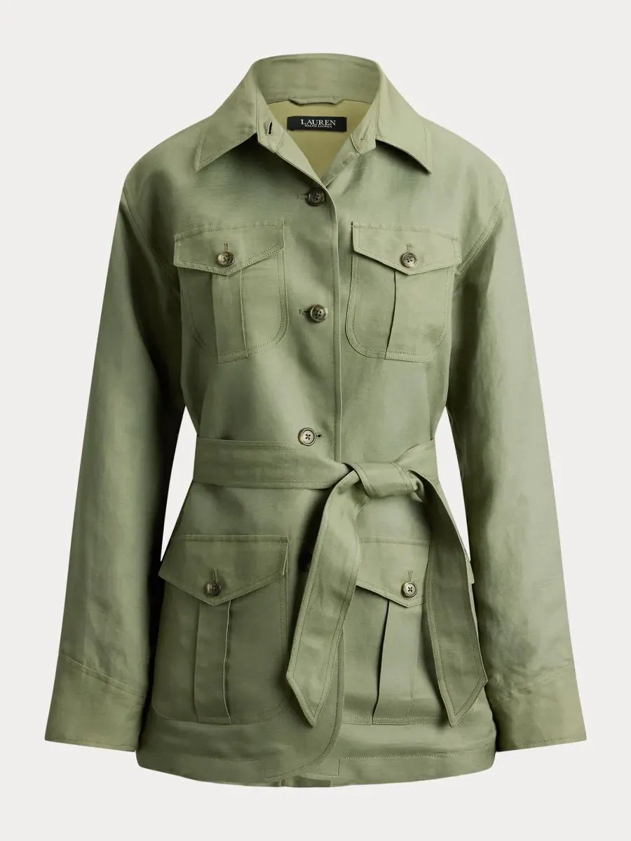 Женская твиловая куртка с отложным воротником Lauren Ralph Lauren — изображение 6 из 8, агава