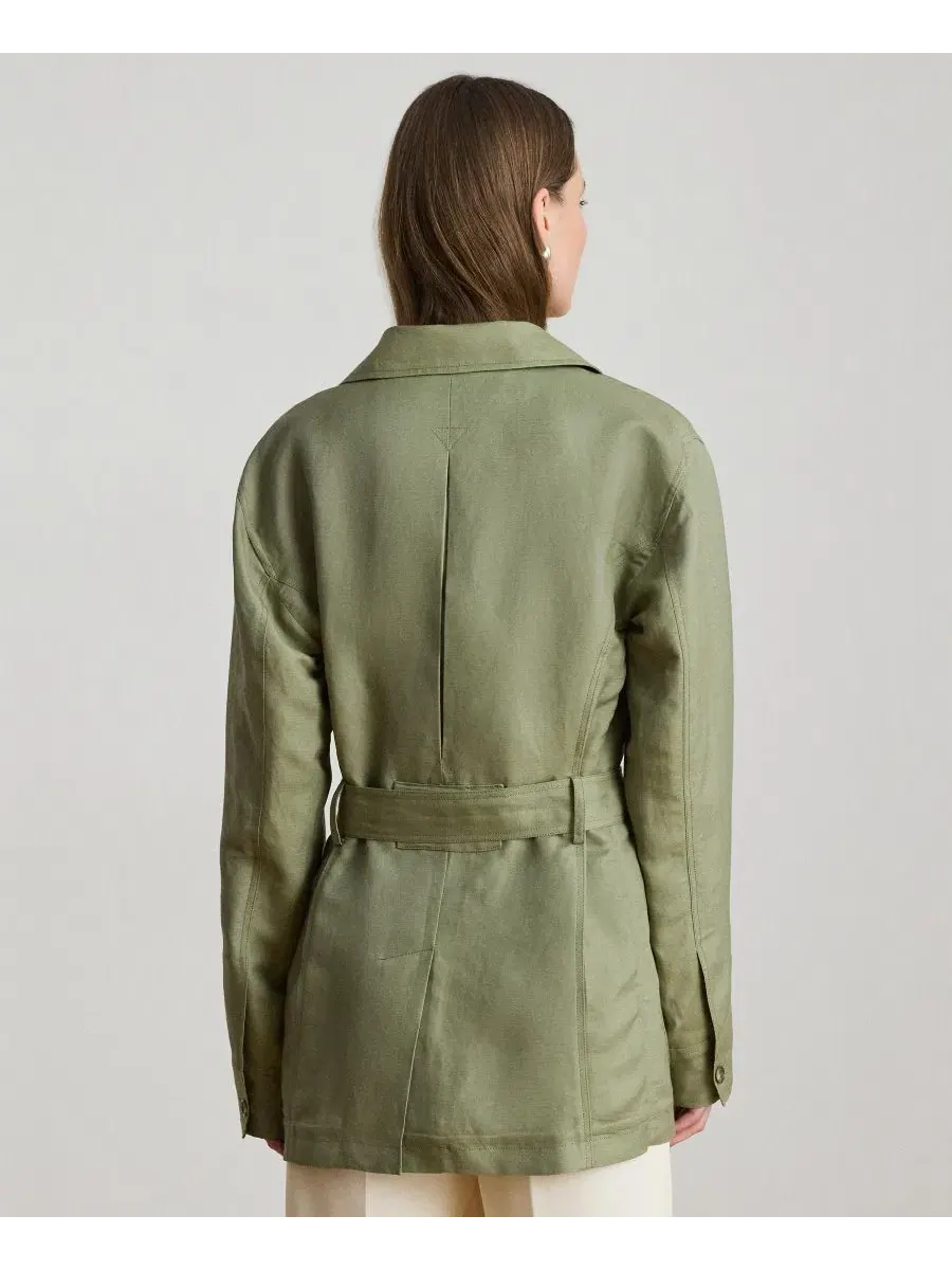 Женская твиловая куртка с отложным воротником Lauren Ralph Lauren — изображение 8 из 8, агава