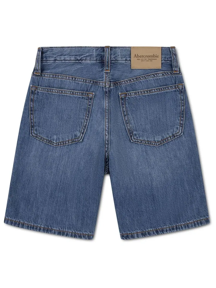 Регулируемые джинсовые шорты для мальчиков Abercrombie kids — изображение 2 из 4, синий