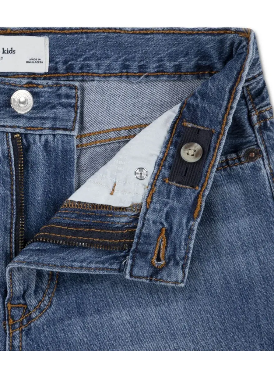 Регулируемые джинсовые шорты для мальчиков Abercrombie kids — изображение 3 из 4, синий