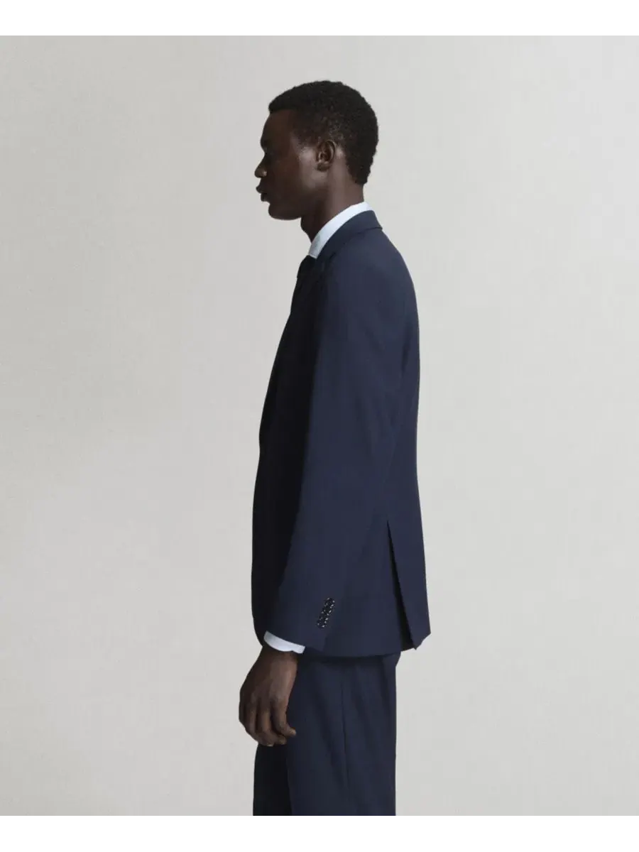 Пиджак мужской Milan Slim-Fit MANGO — изображение 4 из 7, темный темно-синий