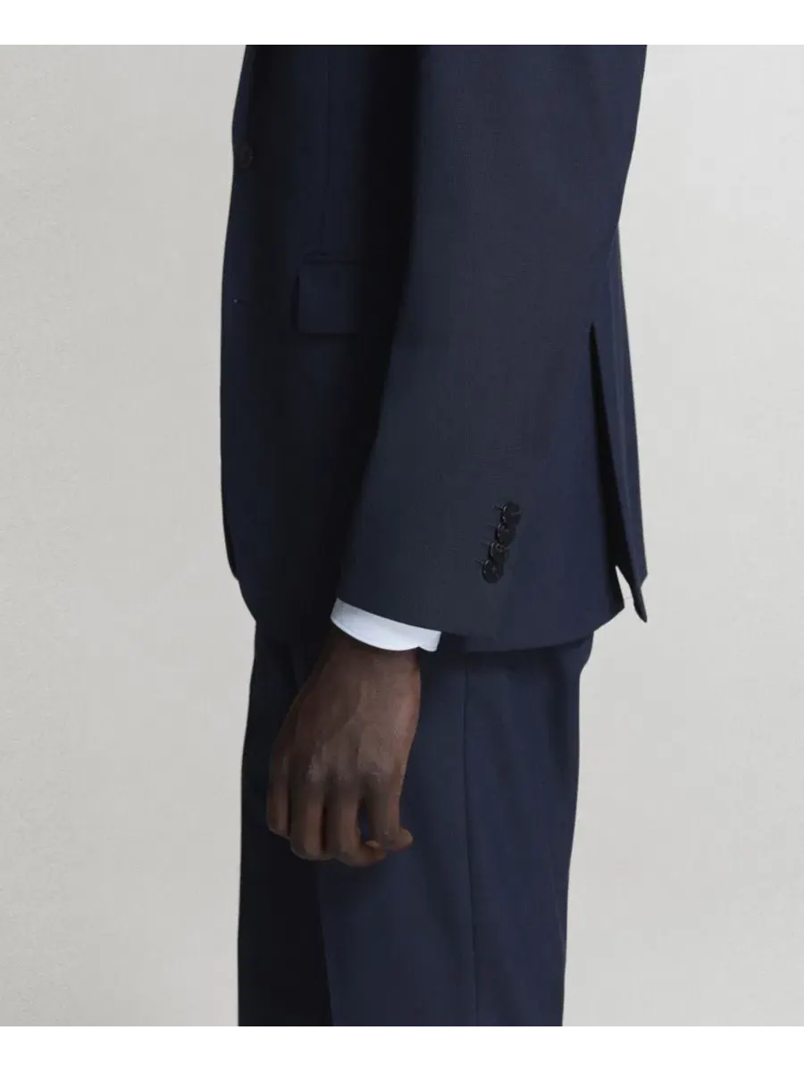 Пиджак мужской Milan Slim-Fit MANGO — изображение 5 из 7, темный темно-синий