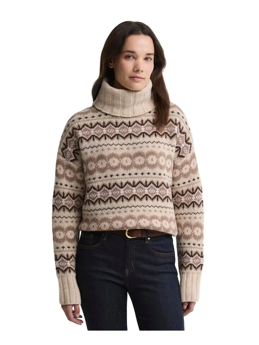 Свитер с воротником-хомутом Fair Isle Barbour
