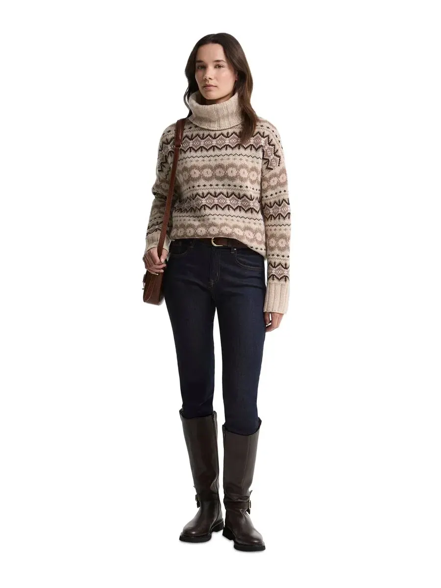 Свитер с воротником-хомутом Fair Isle Barbour — изображение 2 из 6, мульти