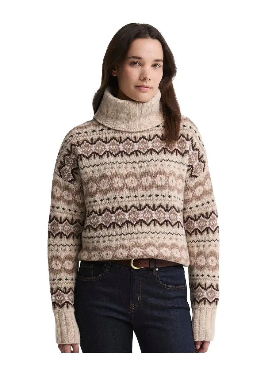 Свитер с воротником-хомутом Fair Isle Barbour — изображение 3 из 6, мульти