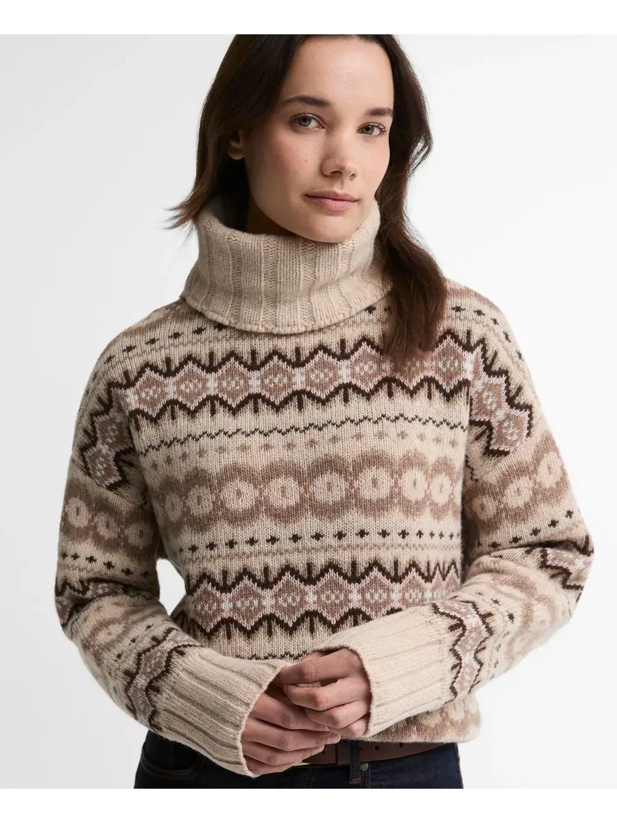 Свитер с воротником-хомутом Fair Isle Barbour — изображение 4 из 6, мульти