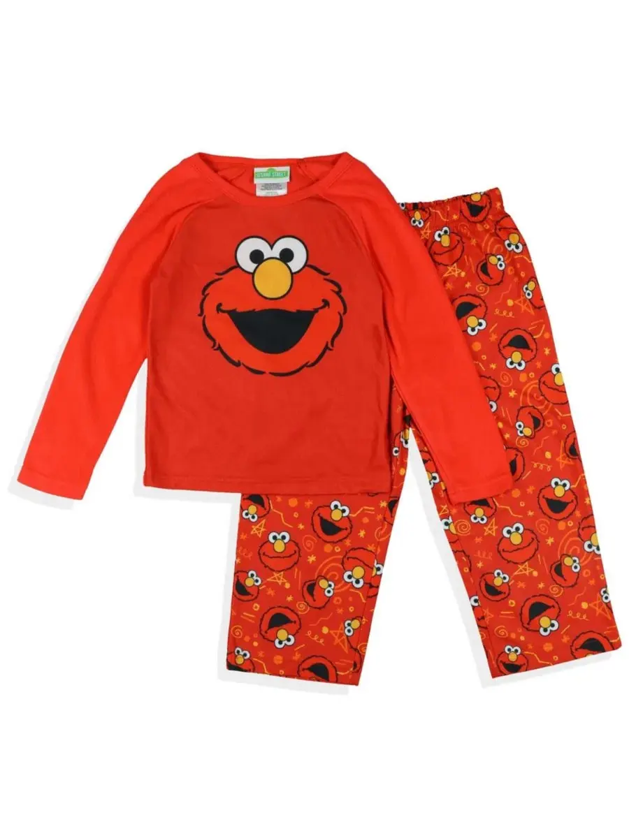 Пижамный комплект с Элмо из полиэстера Sesame Street — изображение 3 из 3, красный