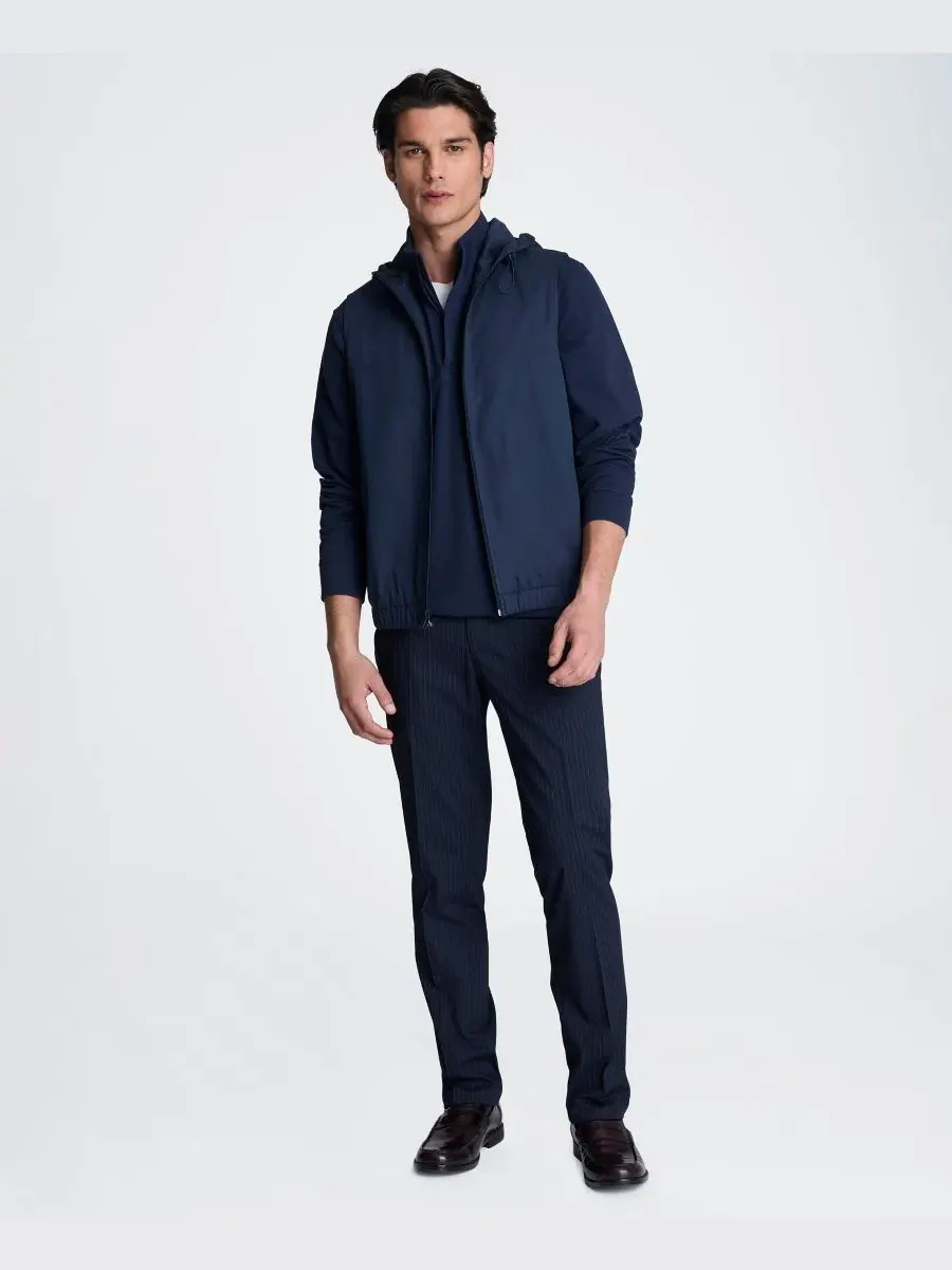 Мужская куртка с капюшоном и застежкой-молнией спереди Kenneth Cole — изображение 2 из 5, темно-синий
