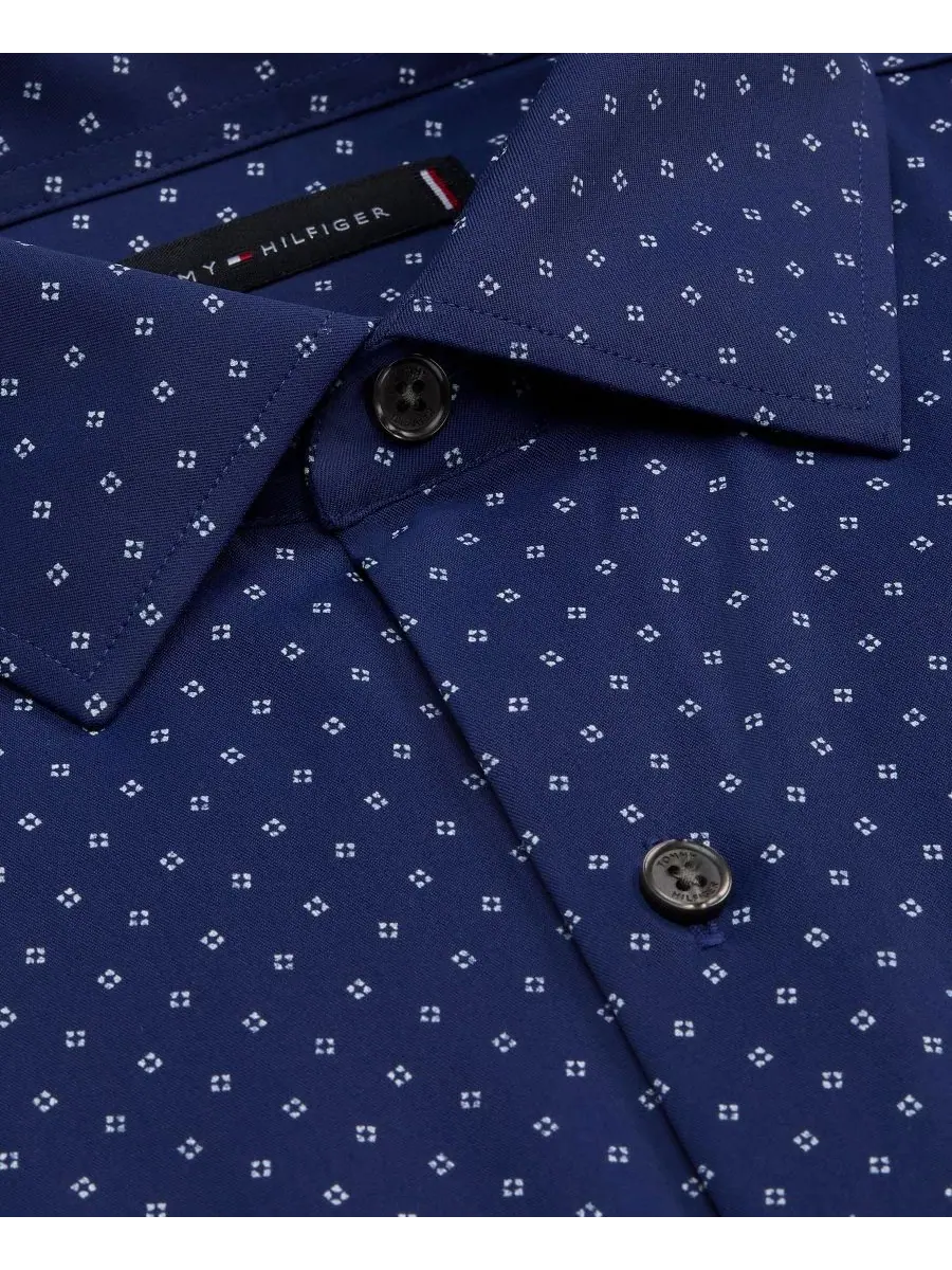 Рубашка поло Tommy Hilfiger — изображение 2 из 3, темный темно-синий