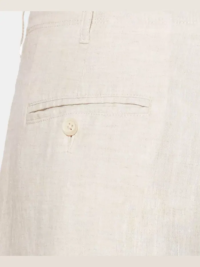 Мужские классические брюки из 100% льна на шнурке Perry Ellis — 5