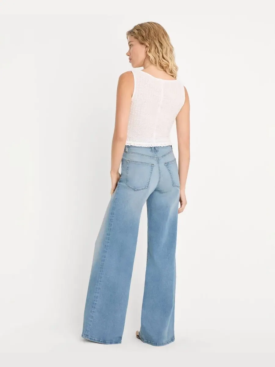 Джинсы-палаццо с высокой посадкой Good Waist Palazzo Good American — изображение 4 из 4, синий