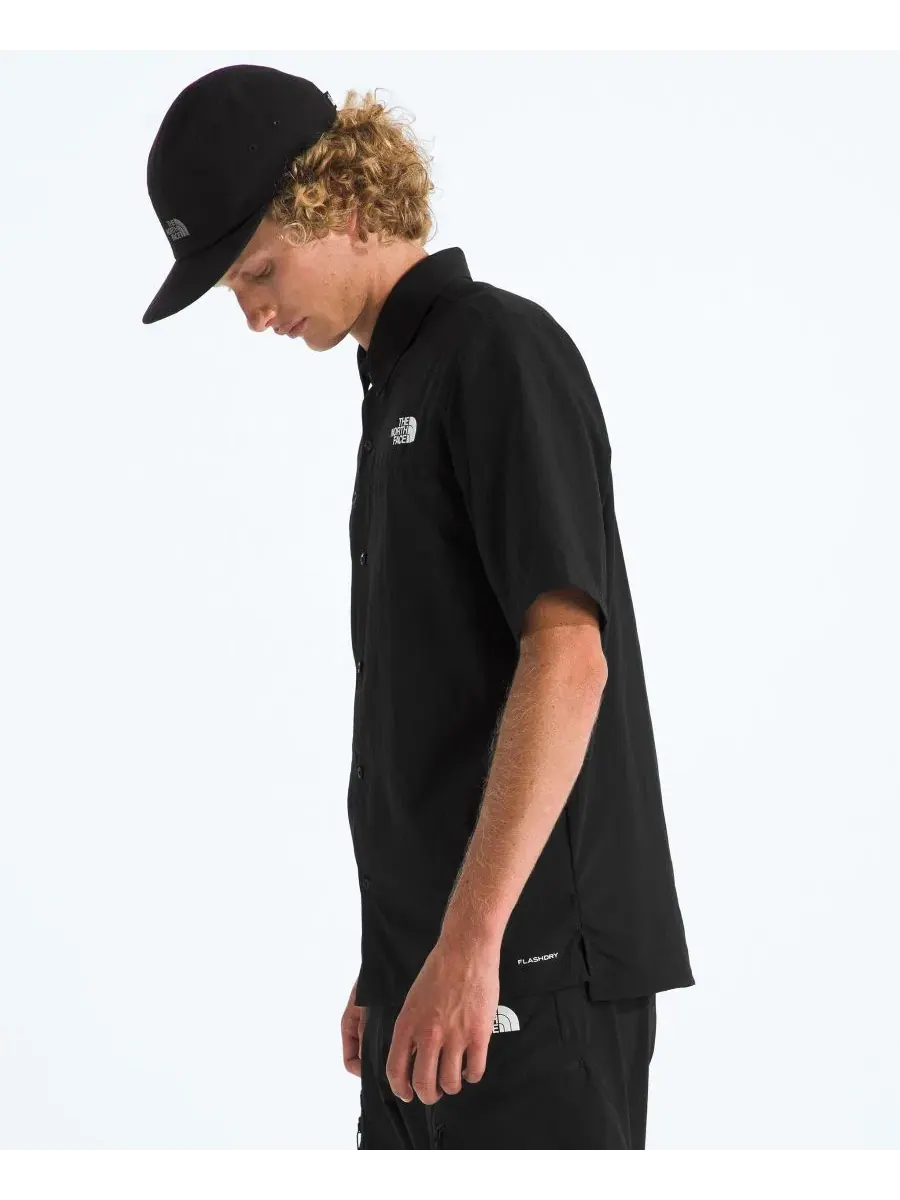 Мужская рубашка с коротким рукавом, модель Packable The North Face — изображение 3 из 5, черный