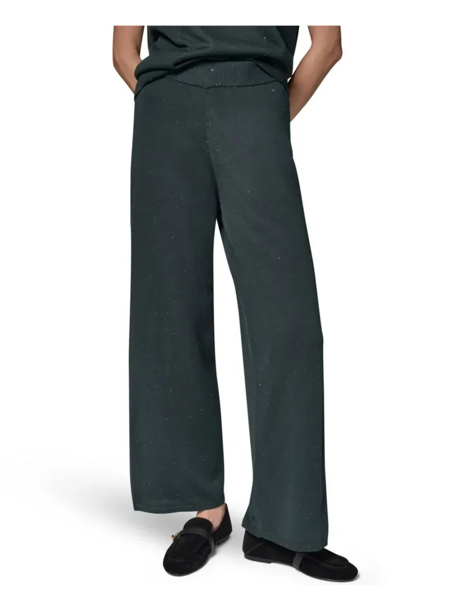 Брюки широкие с пайетками Donna Karan New York