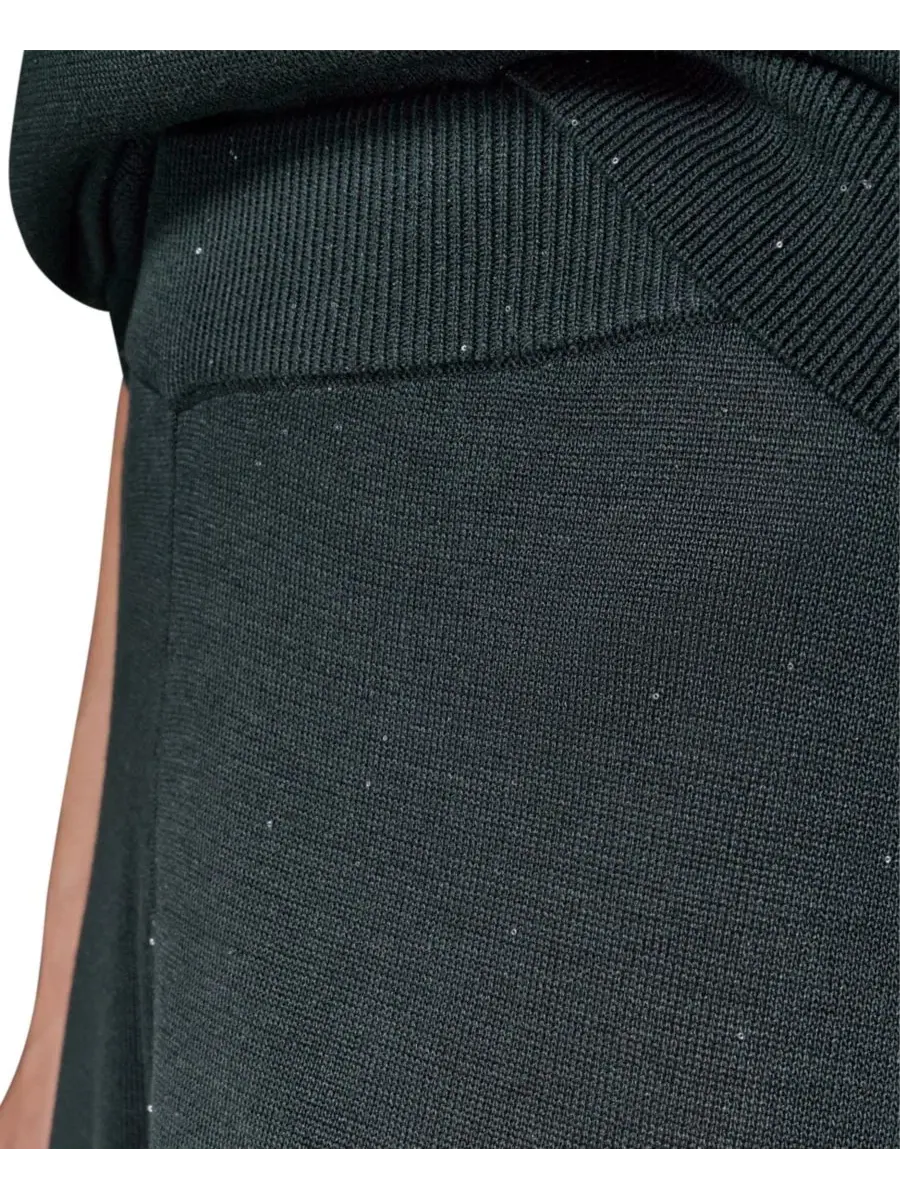Брюки широкие с пайетками Donna Karan New York — изображение 7 из 7, черный