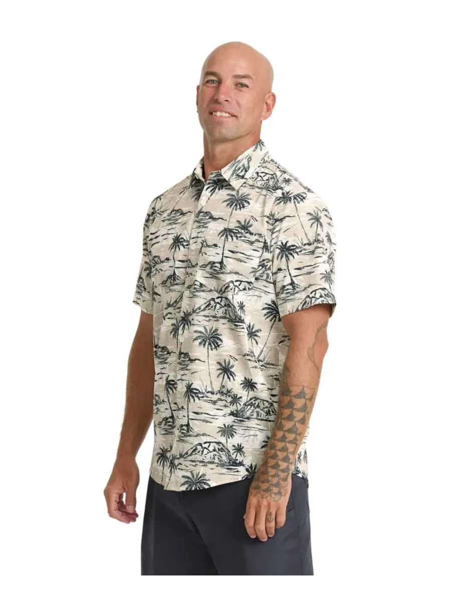 Рубашка с коротким рукавом Retreat Tech Quiksilver Waterman — изображение 2 из 4, белый