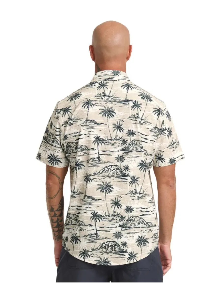 Рубашка с коротким рукавом Retreat Tech Quiksilver Waterman — изображение 4 из 4, белый