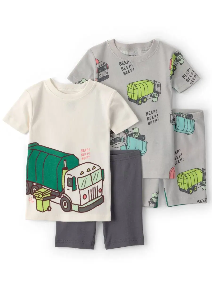 Комплект пижамный из 4 предметов с коротким рукавом и шортами Carter's