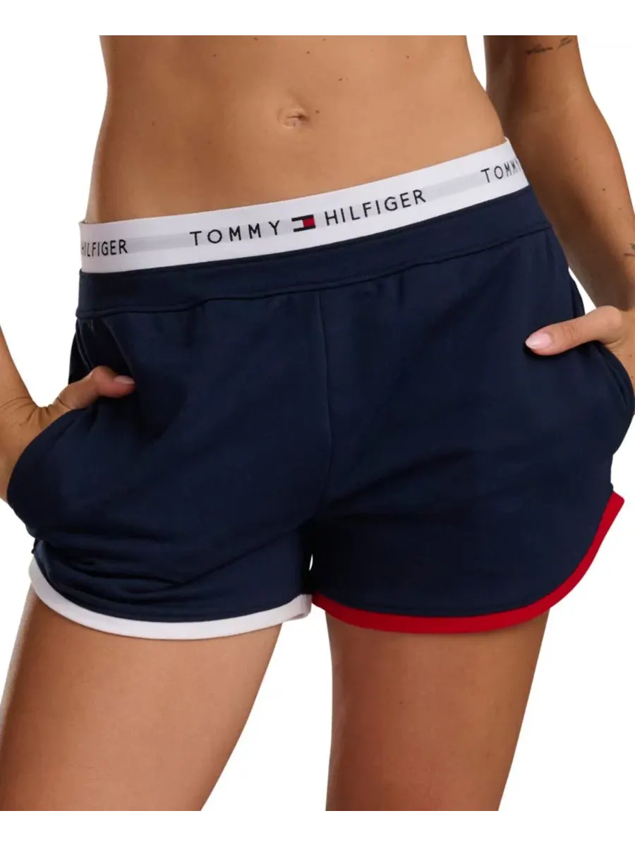 Женские шорты-боксеры из французского терри с логотипом Tommy Hilfiger