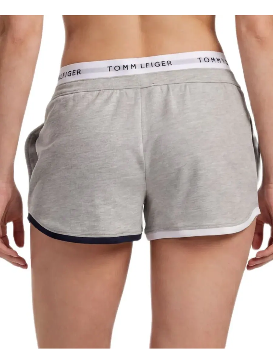 Шорты-боксеры из французского терри с эластичным поясом Tommy Hilfiger — изображение 5 из 6, серый