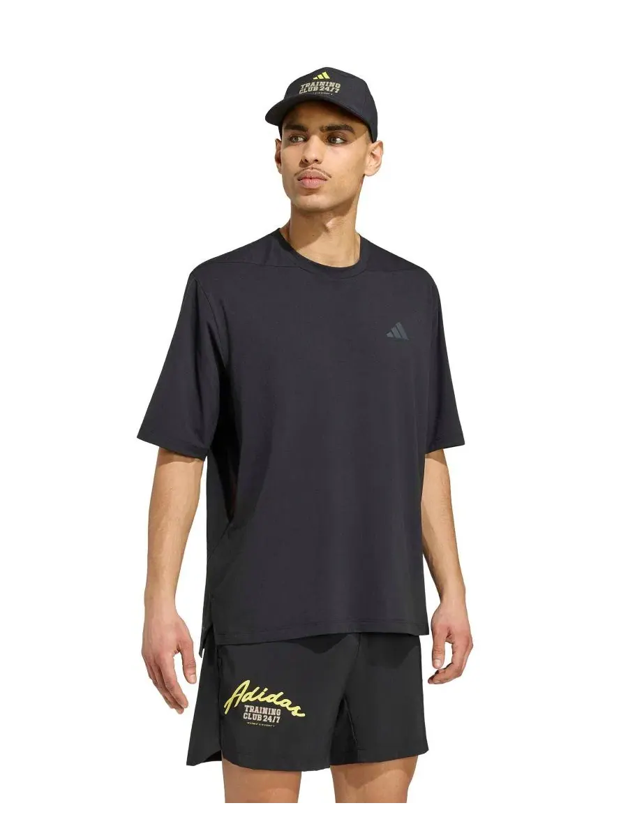 Футболка с принтом Prime Lift Essentials Workout Graphics adidas — изображение 1 из 3, черный