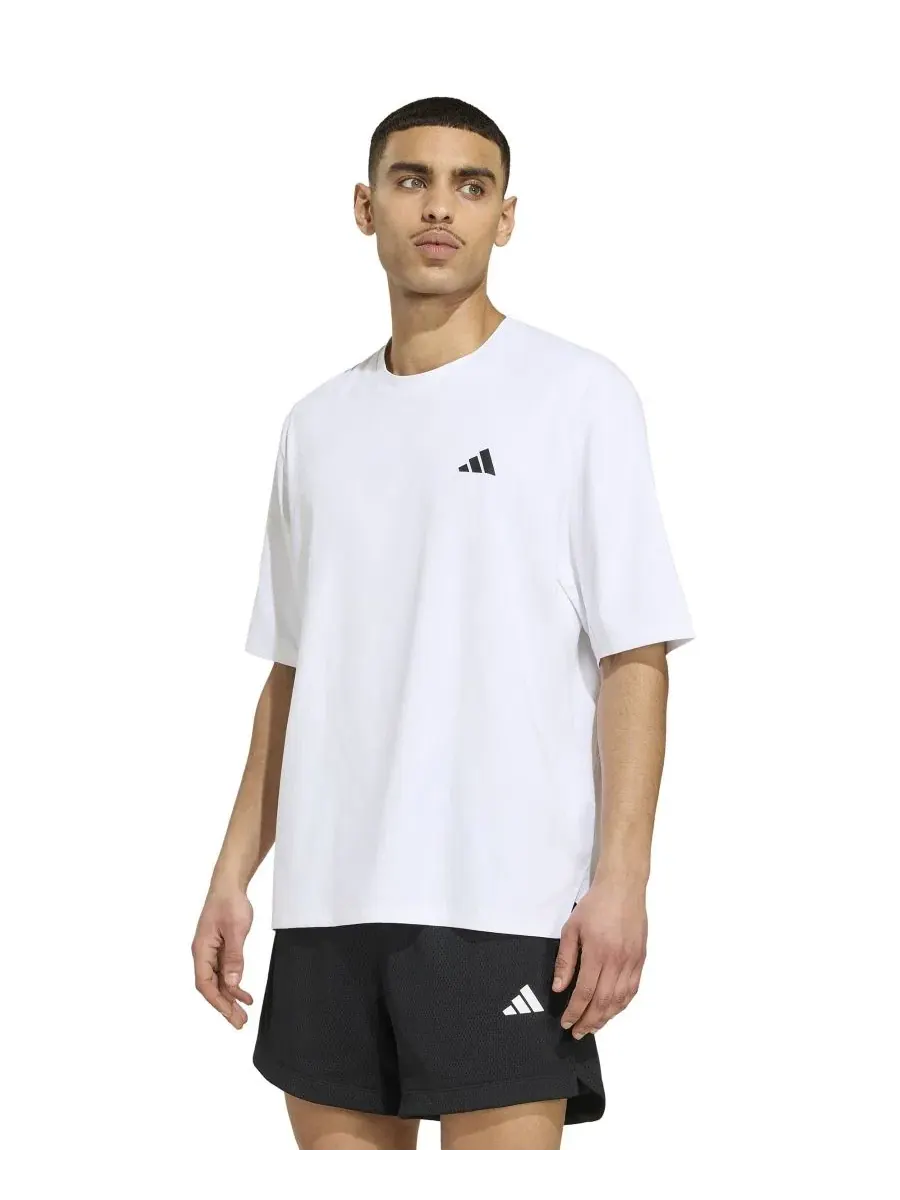 Футболка тренировочная с графическим принтом adidas — изображение 1 из 3, белый
