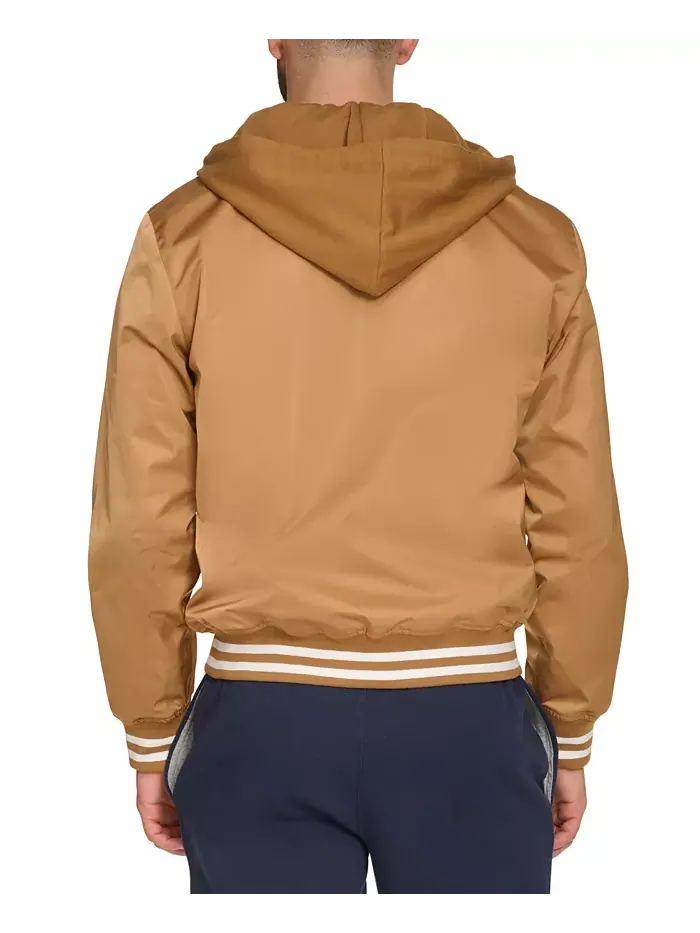 Мужская вязаная худи-куртка Varsity Bomber Champion — изображение 2 из 6, коричневый
