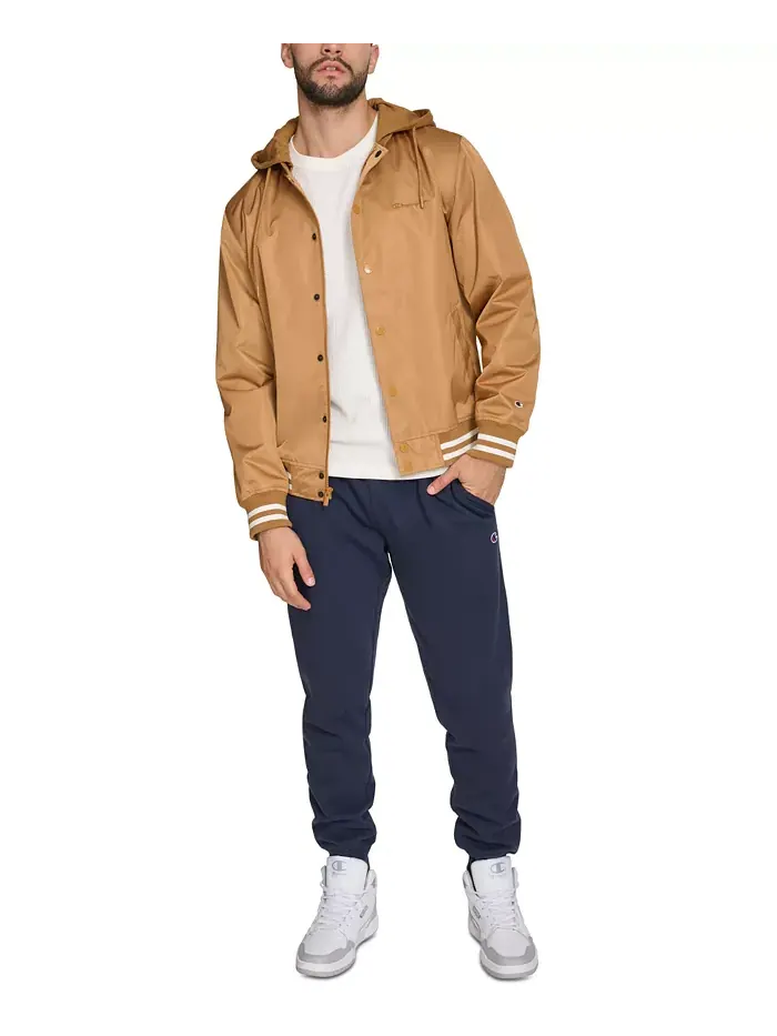 Мужская вязаная худи-куртка Varsity Bomber Champion — изображение 5 из 6, коричневый