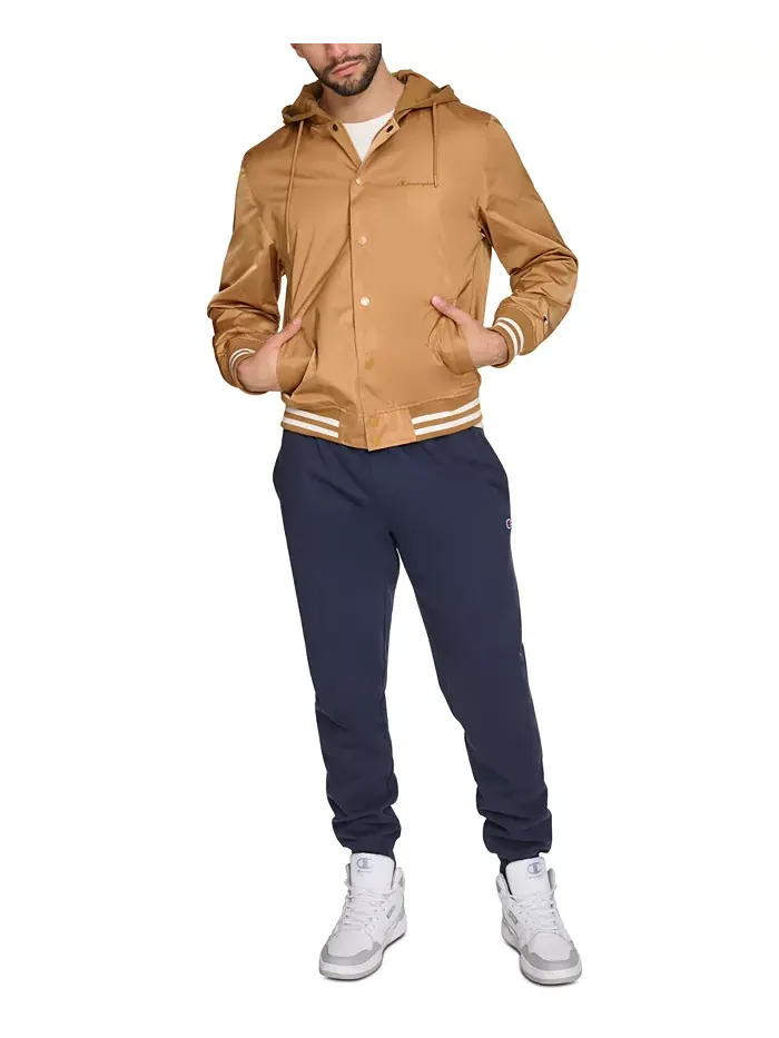 Мужская вязаная худи-куртка Varsity Bomber Champion — изображение 6 из 6, коричневый