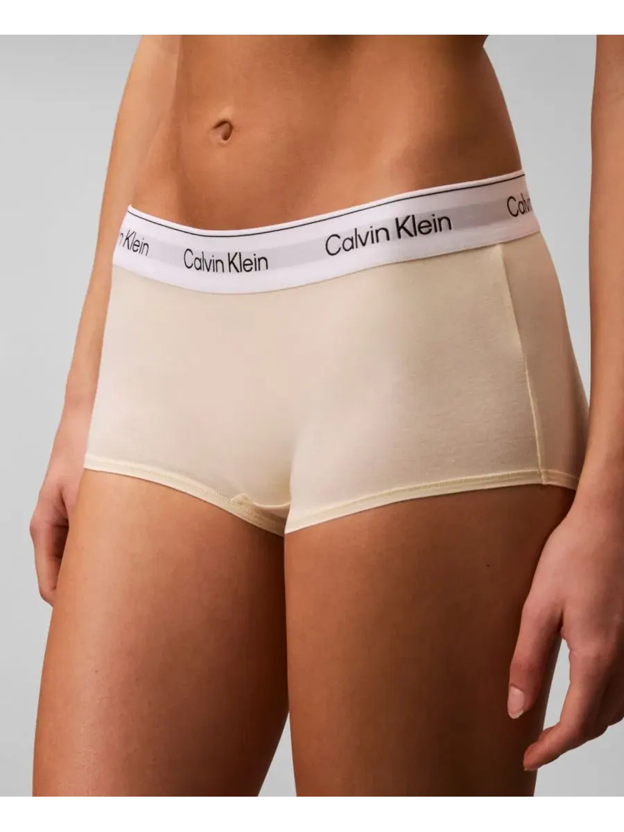 Женские трусики-шорты с высокой посадкой, QF8527 Calvin Klein — изображение 4 из 5, светло-желтый