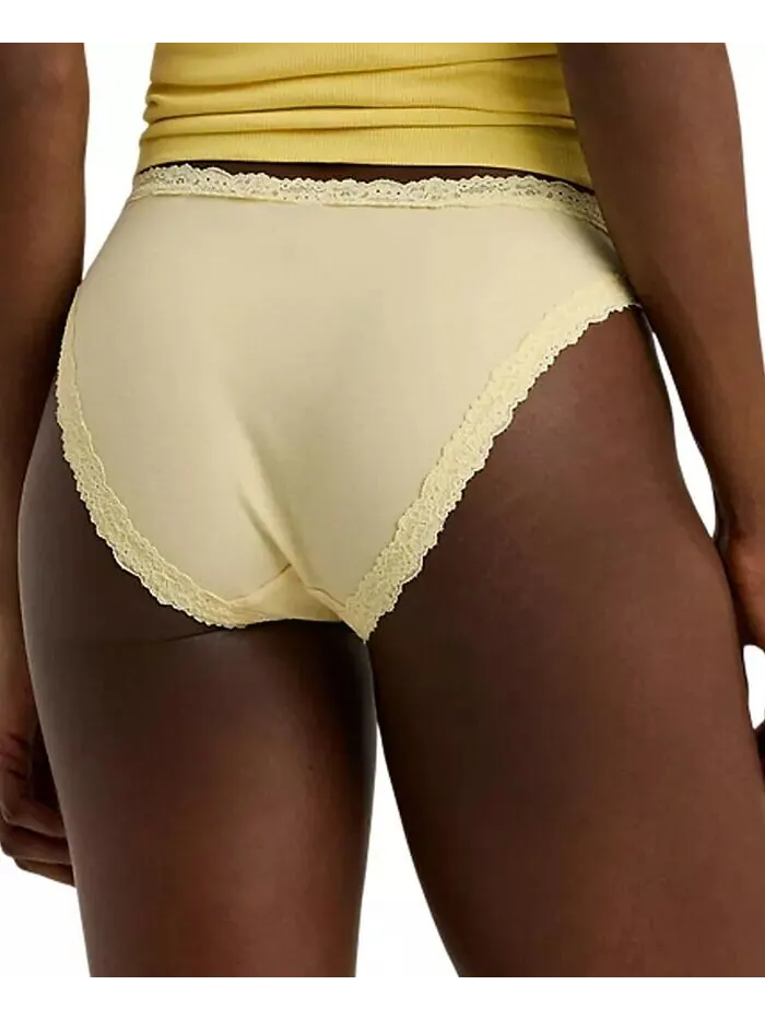 Женское нижнее белье бикини из хлопка и кружева 4L0076 Lauren Ralph Lauren — изображение 2 из 4, белый